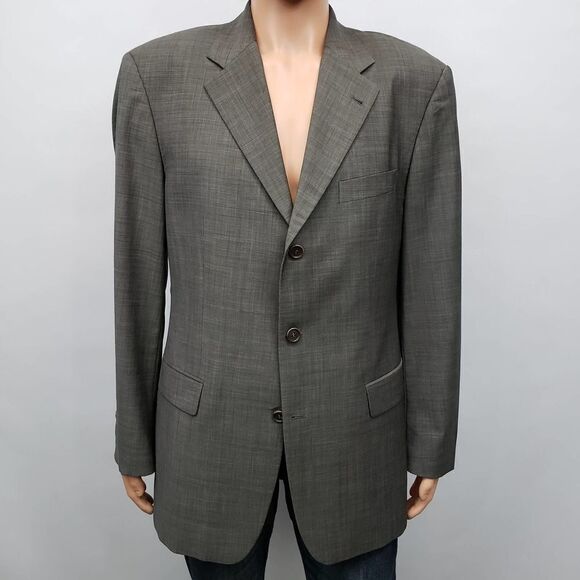 Hugo Boss Angelico Lucca Suit Jacket Sport Coat 42 R Virgin Italian 120s Wool
